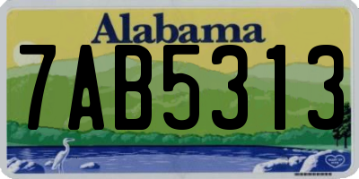 AL license plate 7AB5313