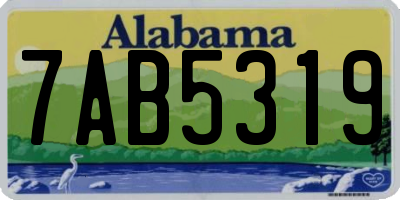 AL license plate 7AB5319