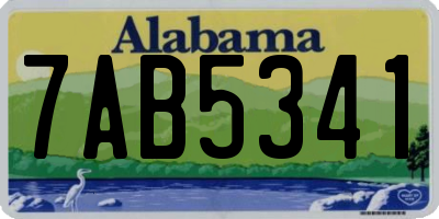 AL license plate 7AB5341