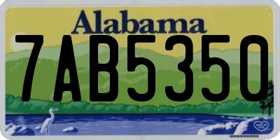 AL license plate 7AB5350