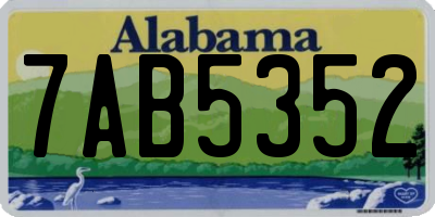 AL license plate 7AB5352