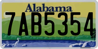 AL license plate 7AB5354