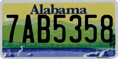 AL license plate 7AB5358