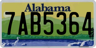 AL license plate 7AB5364