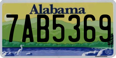 AL license plate 7AB5369