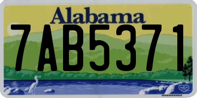 AL license plate 7AB5371
