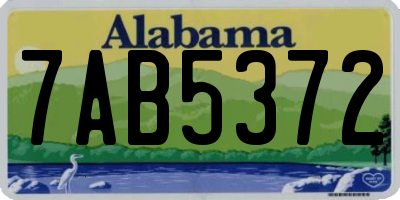 AL license plate 7AB5372