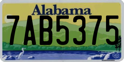 AL license plate 7AB5375