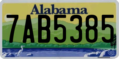 AL license plate 7AB5385