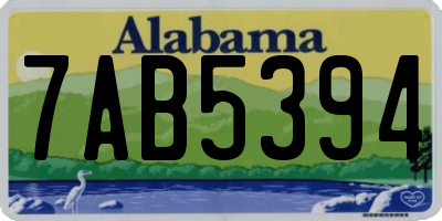 AL license plate 7AB5394