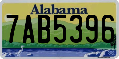 AL license plate 7AB5396