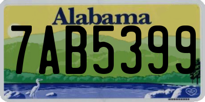 AL license plate 7AB5399