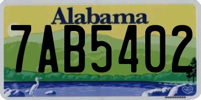 AL license plate 7AB5402