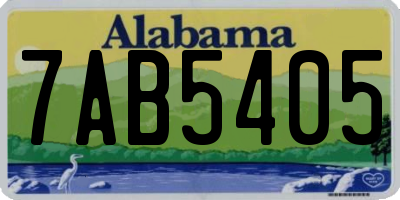 AL license plate 7AB5405