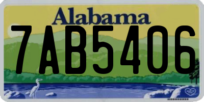 AL license plate 7AB5406