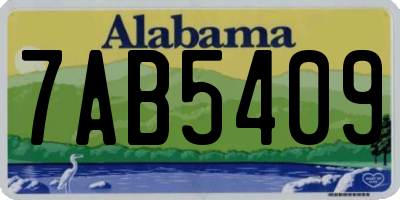 AL license plate 7AB5409