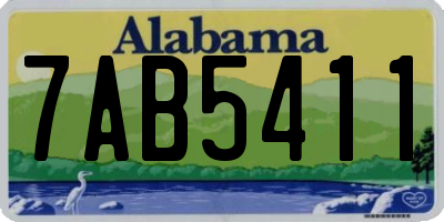 AL license plate 7AB5411