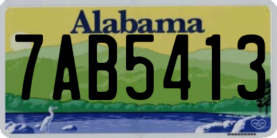 AL license plate 7AB5413