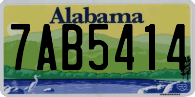 AL license plate 7AB5414