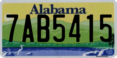 AL license plate 7AB5415