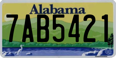 AL license plate 7AB5421