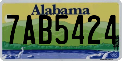 AL license plate 7AB5424