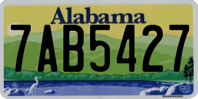 AL license plate 7AB5427