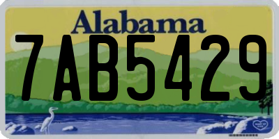 AL license plate 7AB5429