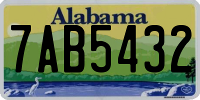 AL license plate 7AB5432