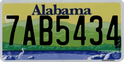 AL license plate 7AB5434