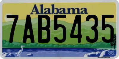 AL license plate 7AB5435