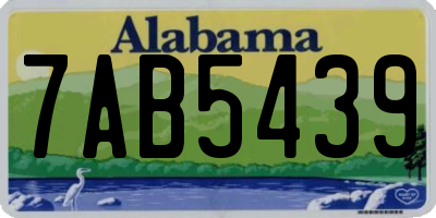 AL license plate 7AB5439
