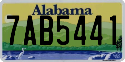 AL license plate 7AB5441