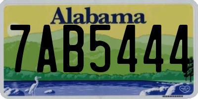 AL license plate 7AB5444