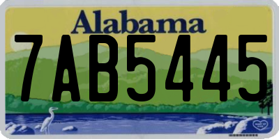AL license plate 7AB5445