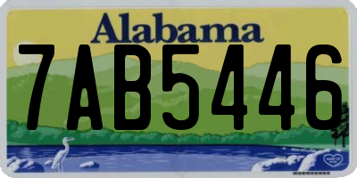 AL license plate 7AB5446