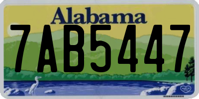 AL license plate 7AB5447