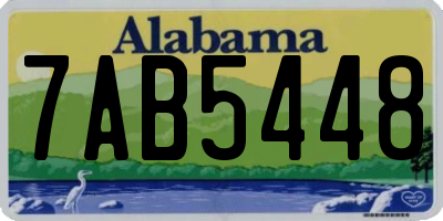 AL license plate 7AB5448