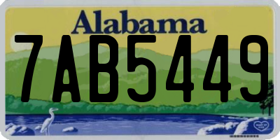 AL license plate 7AB5449