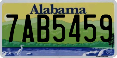 AL license plate 7AB5459