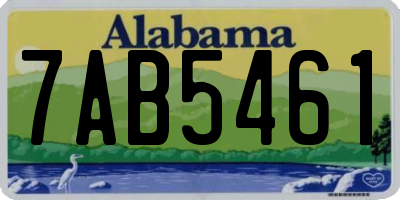 AL license plate 7AB5461