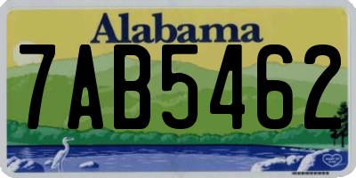 AL license plate 7AB5462