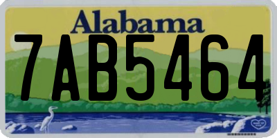AL license plate 7AB5464
