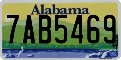 AL license plate 7AB5469