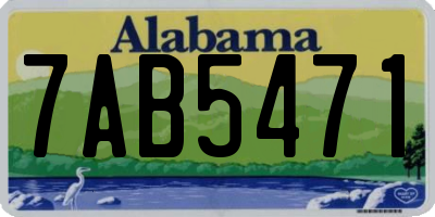 AL license plate 7AB5471