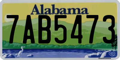 AL license plate 7AB5473