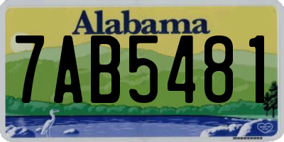 AL license plate 7AB5481