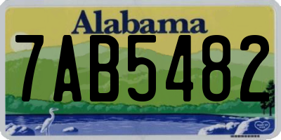 AL license plate 7AB5482