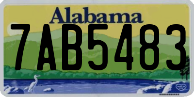 AL license plate 7AB5483