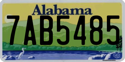 AL license plate 7AB5485
